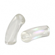 Perles tubes acryliques Transparent-AB coating