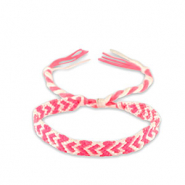 Bracelets tendance Rose n&eacute;on-blanc