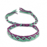 Bracelets tendance Violet raisin-turquoise
