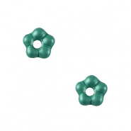 Perles tchèques fleur 5mm Vert aqua