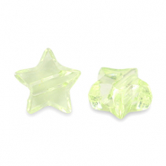 Perles acryliques &eacute;toile Transparent vert clair