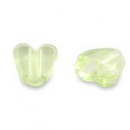 Perles acryliques c&oelig;ur Transparent vert clair