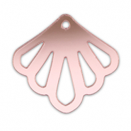 Pendentifs accroche-regard coquille Rose clair m&eacute;tallique