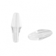 Perles acryliques ovale facettées Transparent