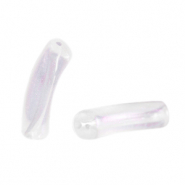 Perles tubes acryliques Transparent AB