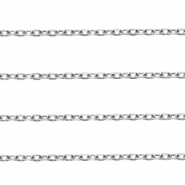 Apprêts en acier Inox chaîne maille jaseron maille forçat Argenté