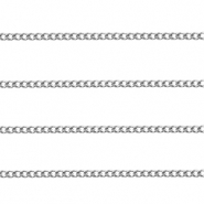 Apprêts en acier Inox chaîne maille jaseron gourmette Argenté