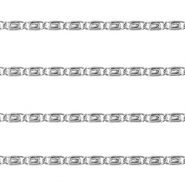 Apprêts en acier Inox chaîne maille jaseron twist Argenté