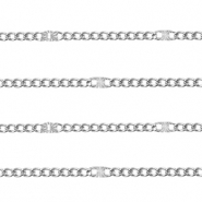 Apprêts en acier Inox chaîne maille jaseron gourmette Argenté