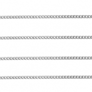 Apprêts en acier Inox chaîne maille jaseron gourmette Argenté