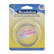 Beadalon Fil de style Allemand carr&eacute; 20Gauge Argent&eacute;