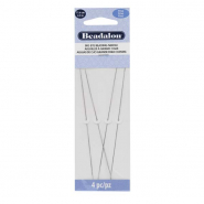Beadalon Needle Big Eye 11.6cm (Fine) Argenté