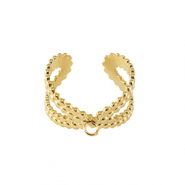 Bagues en acier Inox avec anneau Doré