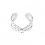 Bagues en acier Inox avec anneau Argenté