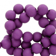 Perles acryliques 4 mm Violet cerise fonc&eacute;