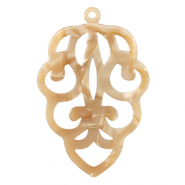 Pendentifs en r&eacute;sine Marron sable