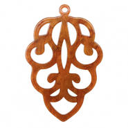 Pendentifs en r&eacute;sine Marron topaze