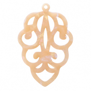 Pendentifs en r&eacute;sine P&ecirc;che blush opale