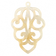 Pendentifs en r&eacute;sine Beige sable transparent