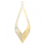 Pendentifs en r&eacute;sine Beige sable transparent