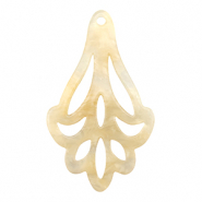 Pendentifs en r&eacute;sine Beige sable transparent