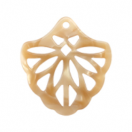 Pendentifs en r&eacute;sine Marron sable