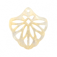 Pendentifs en r&eacute;sine Beige sable transparent
