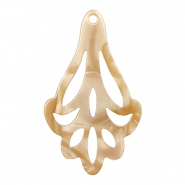 Pendentifs en r&eacute;sine Marron sable