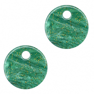 Pendentifs en r&eacute;sine 12mm Multicolore vert
