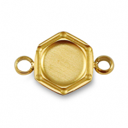 Pierre de Naissance breloque avec serti pour flatback SS16 en acier Inox Doré