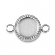 Pierre de Naissance breloque avec serti pour flatback SS16 en acier Inox Argenté