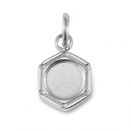 Pierre de Naissance breloque avec serti pour flatback SS16 en acier Inox Argenté