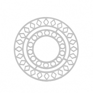 Breloques en acier Inox boh&egrave;mes 30mm Argent&eacute;