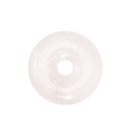 Pierres naturelles pendentifs Quartz Rose donut 25mm Rose clair
