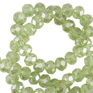 Perles à facettes 4x3mm disque Heishi Vert malachie-pearl shine coating