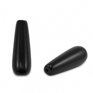 Pierres naturelles perles Agate goutte Noir