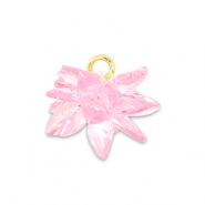 Breloques Zirconium fleur Rose