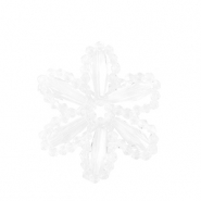 Pendentifs facettées fleur Transparent