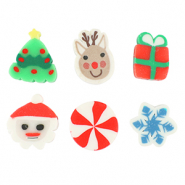 Perles en polym&egrave;re No&euml;l Multicolore