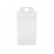 Plateau de rangement pour bijoux tube rectangle transparent