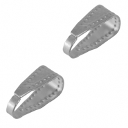 Apprêts en acier inox bélière sans anneau Argenté