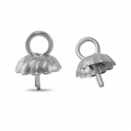 Apprêts en acier inox embout pour perles Argenté