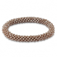 Bracelet perles à facettes Violet mauve