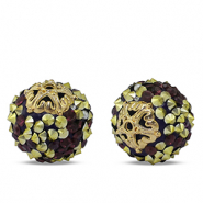 Perles boh&egrave;mes Violet fonc&eacute;-dor&eacute;