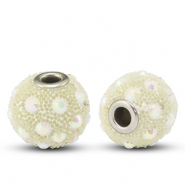 Perles boh&egrave;mes Beige-strass