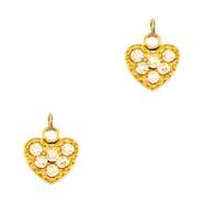 Breloques en acier Inox coeur Doré