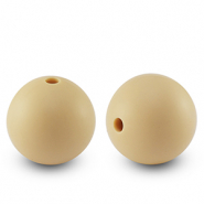 Perles en silicone 15mm Brun sable