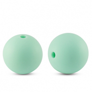 Perles en silicone 15mm Menthe verte