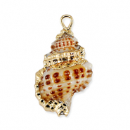 Pendentifs coquillage specials Marron-doré