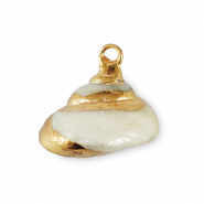 Pendentifs coquillage specials Escargot Perle-doré
